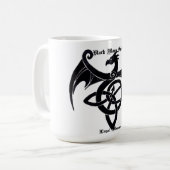 Schwarze Mond-Gesellschafts-loyale Tasse (Vorderseite Links)