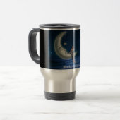 Schwarze Mond-Gesellschaftsreise Tasse (Vorderseite Links)