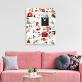 Schwarze Monogramm 19 Bilder FotoCollage Leinwanddruck (Insitu (Wohnzimmer))