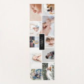 Schwarze Monogramm-Familienfoto Yogamatte (Vorderseite)