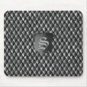 Schwarze Monogramm für das Rüstung eines Drachen Mousepad (Vorne)