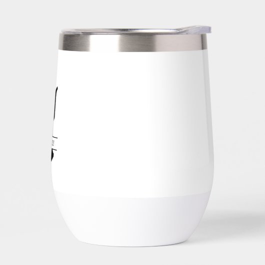 Schwarze Monogramm, geteilte Buchstabentypen (Links)