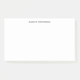 Schwarze Monogramm oder Name Post-it Klebezettel