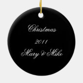 Schwarze Monogramm-Ornament Keramikornament (Hinten)
