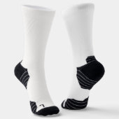 Schwarze Monogramm weiße Socken (Gewinkelt)