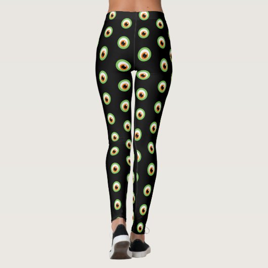 Schwarze Monster-Augen-Leggings Leggings (Rückseite)