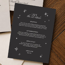 Schwarze Moody-Hochzeitsdetails