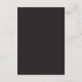 Schwarze Moody-Hochzeitsdetails-QR-Code Begleitkarte (Rückseite)