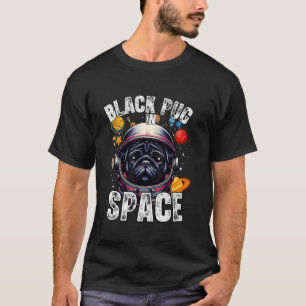 Schwarze Mops-Fan-Designs Schwarzer Mops im Weltra T-Shirt