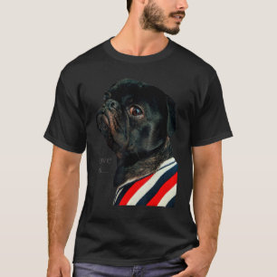 Schwarze Mops Frauen Männer Mops Mama Papa Leben L T-Shirt