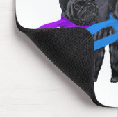 Schwarze Mops in Scarves Mousepad (Ecke)