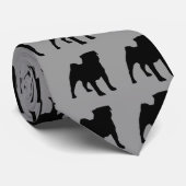 Schwarze Mops-Krawatte 2gy Krawatte (Gerollt)