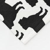 Schwarze Mops-Silhouette - einfacher vektorentwurf Fleecedecke (Ecke)
