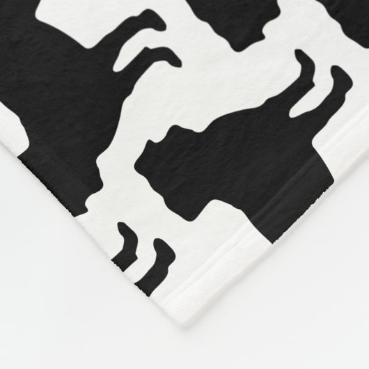 Schwarze Mops-Silhouette - einfacher vektorentwurf Fleecedecke (Ecke)