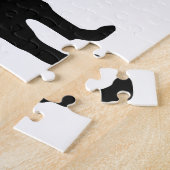 Schwarze Mops-Silhouette - einfacher vektorentwurf Puzzle (Seite)