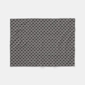 Schwarze Mops-Silhouetten auf grauem Hintergrund Fleecedecke (Vorderseite (Horizontal))