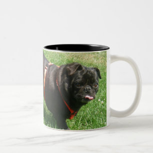schwarze Mops Tasse