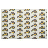Schwarze Möpsen Stoff (Fat Quarter (45,7 x 55,9 cm))