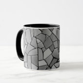 Schwarze Mosaik-Tasse Tasse (Vorderseite Links)