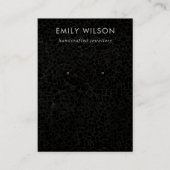 Schwarze Mosaik Textur Stuhl Ohrring Display Karte (Vorderseite)