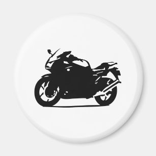 schwarze Motorradfahrradikone Magnet