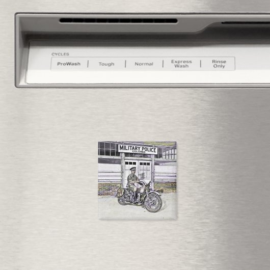 Schwarze Motorradpolizei 2 Magnet (In Situ (Geschirrspüler))