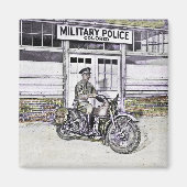 Schwarze Motorradpolizei 2 Magnet (Vorne)