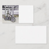 Schwarze Motorradpolizei 2 Terminkarte (Vorne/Hinten)
