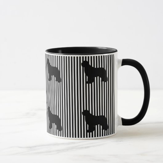 Schwarze multi Neufundland-Hundekaffee-Tasse Tasse (Rechts)