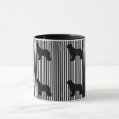 Schwarze multi Neufundland-Hundekaffee-Tasse Tasse (Zentrum)