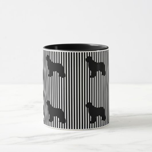 Schwarze multi Neufundland-Hundekaffee-Tasse Tasse (Zentrum)