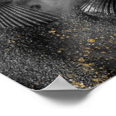 Schwarze Muscheln und tropische Kunst Poster (Ecke)