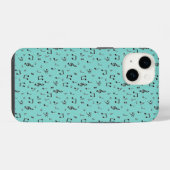 Schwarze Musik iPhone Hülle (Rückseite (Horizontal))