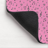 Schwarze Musik Mousepad (Ecke)