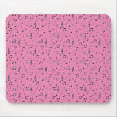 Schwarze Musik Mousepad (Vorne)