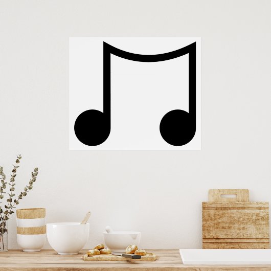 Schwarze Musik Poster (Küche)