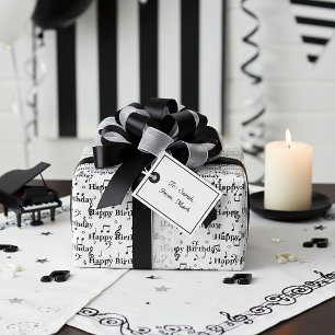 Schwarze Musik Zum Geburtstag Geschenkpapier