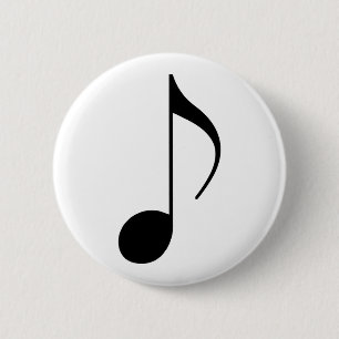 schwarze musikalische Note Button