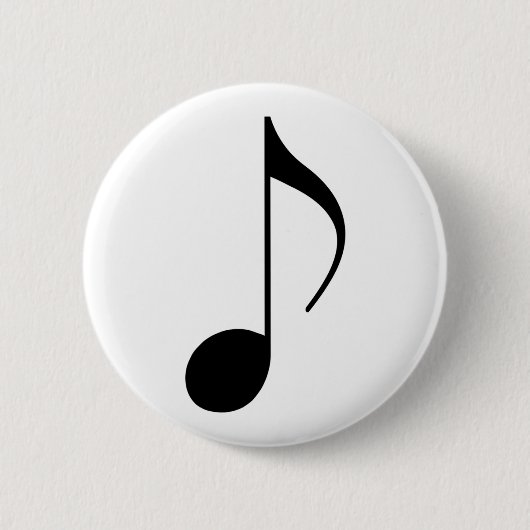 schwarze musikalische Note Button (Vorderseite)