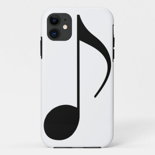 schwarze musikalische Note Case-Mate iPhone Hülle (Rückseite)