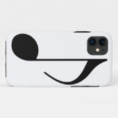 schwarze musikalische Note Case-Mate iPhone Hülle (Rückseite (Horizontal))