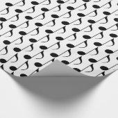 schwarze musikalische Note Geschenkpapier (Ecke)