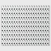 schwarze musikalische Note Geschenkpapier (Flach)