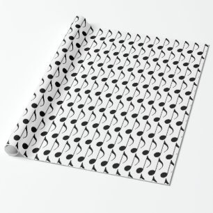 schwarze musikalische Note Geschenkpapier