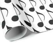 schwarze musikalische Note Geschenkpapier (Rolleneckpunkt)