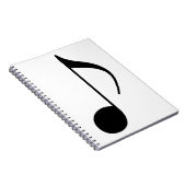 schwarze musikalische Note Notizblock (Rechte Seite)