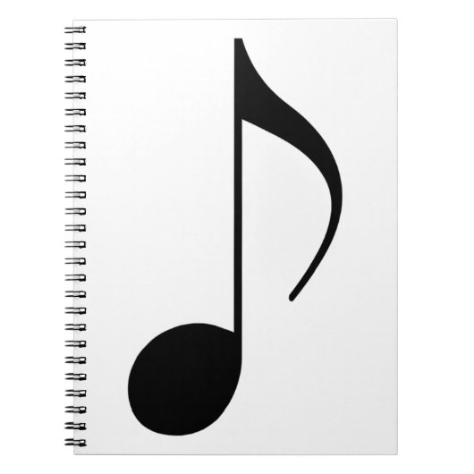 schwarze musikalische Note Notizblock (Vorderseite)