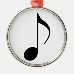 schwarze musikalische Note Ornament Aus Metall