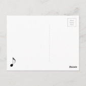 schwarze musikalische Note Postkarte (Rückseite)