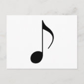 schwarze musikalische Note Postkarte (Vorderseite)